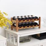 2-Tier Bamboo Wine Rack for 12 Bottles