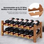 2-Tier Bamboo Wine Rack for 12 Bottles