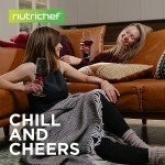 NutriChef 14-Bottle Black Wine Cooler & Chiller