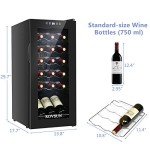 ROVSUN 18 Bottle Freestanding Wine Cooler Fridge