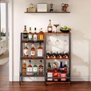 Stylish 3-Tier Wine & Liquor Stand