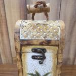 Tropical Wooden Wine Storage Box with Clasp