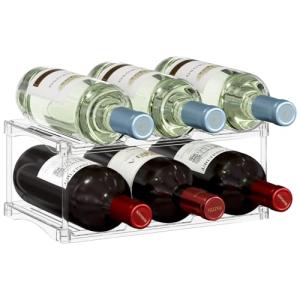 Stackable Wine Bottle Organizer for Cabinets