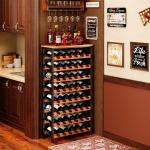 8-Tier Freestanding Wine Rack with Wood Top
