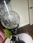 Wrought Iron Wine Aerator Decanter with Glass Design