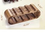 Acacia Wood 8-Bottle Freestanding Wine Rack