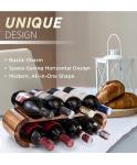 Acacia Wood 8-Bottle Freestanding Wine Rack