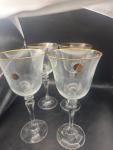 Set of 4 Schott Zwiesel Gold Wine Goblets