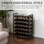 6-Tier Freestanding Wood Wine Bottle Storage Rack