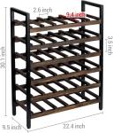 6-Tier Freestanding Wood Wine Bottle Storage Rack
