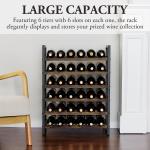 6-Tier Freestanding Wood Wine Bottle Storage Rack
