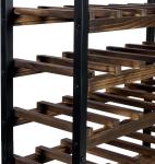 6-Tier Freestanding Wood Wine Bottle Storage Rack