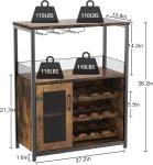 12-Bottle Wine Bar Cabinet with Detachable Rack