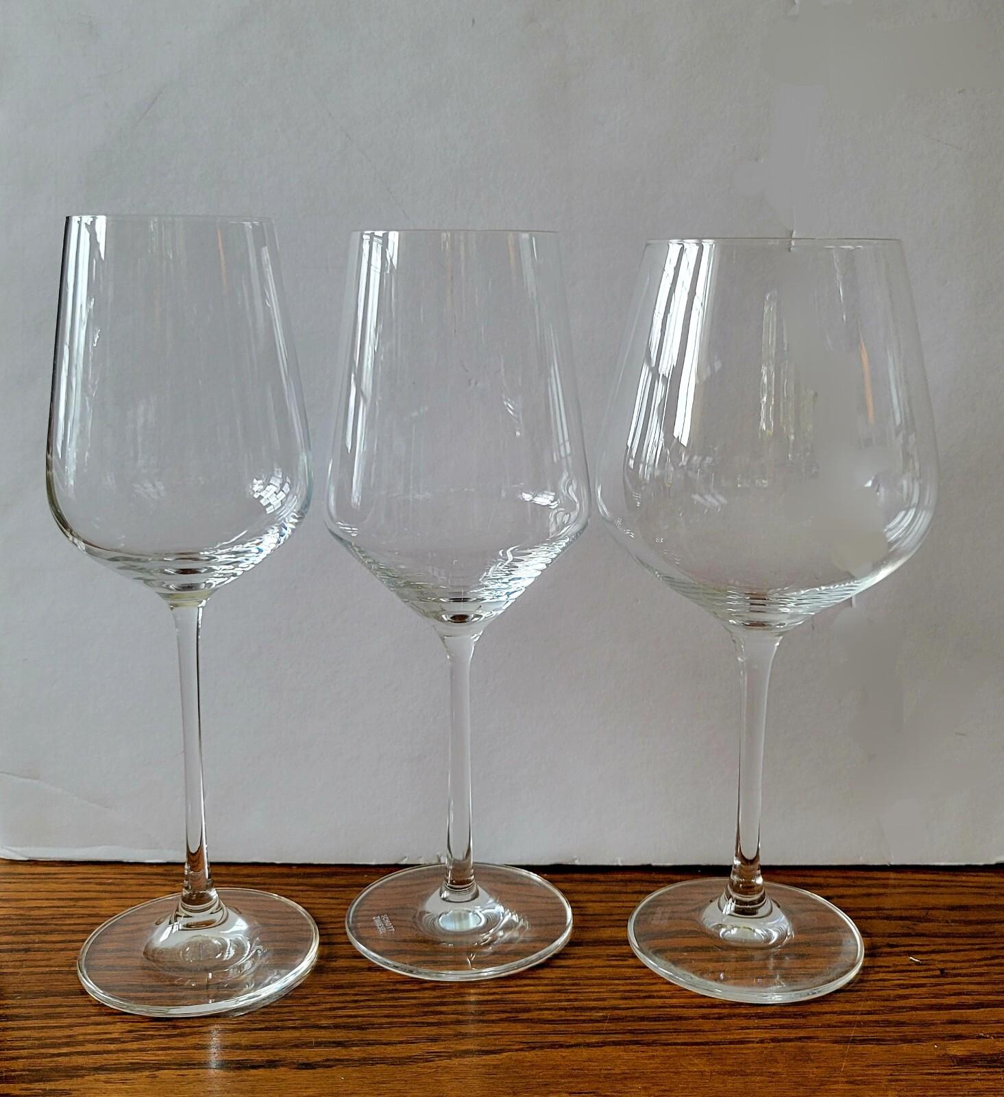 Set of 3 Schott Zwiesel Crystal Wine Glasses