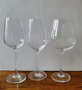 Set of 3 Schott Zwiesel Crystal Wine Glasses