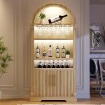 71" Tall Wine Cabinet with LED Lighting