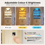 71" Tall Wine Cabinet with LED Lighting