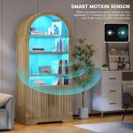 71" Tall Wine Cabinet with LED Lighting