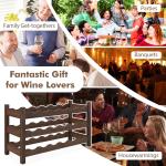 18 Bottle Bamboo Wine Rack - 3 Tier Storage