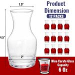 Set of 12 Mini Decanters for Wine Tasting