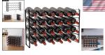 Stackable Wine Storage Rack for 24 Bottles - Black