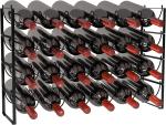 Stackable Wine Storage Rack for 24 Bottles - Black