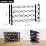 Stackable Wine Storage Rack for 24 Bottles - Black