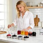 Set of 12 Mini Decanters for Wine Tasting