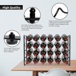 Stackable Wine Storage Rack for 24 Bottles - Black