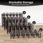 Stackable Wine Storage Rack for 24 Bottles - Black