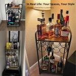 3-Tier Wine Bar Table with Bottle Holder