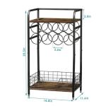 3-Tier Wine Bar Table with Bottle Holder