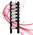 Stylish Black Wall Mounted Wine Rack for 9 Bottles