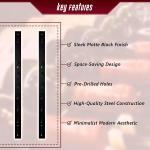 Stylish Black Wall Mounted Wine Rack for 9 Bottles