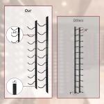 Stylish Black Wall Mounted Wine Rack for 9 Bottles