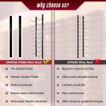 Stylish Black Wall Mounted Wine Rack for 9 Bottles