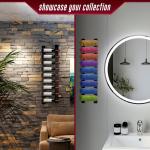 Stylish Black Wall Mounted Wine Rack for 9 Bottles