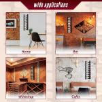 Stylish Black Wall Mounted Wine Rack for 9 Bottles