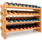 4-Tier Bamboo Wine Rack - Holds 36 Bottles