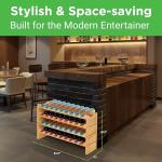 4-Tier Bamboo Wine Rack - Holds 36 Bottles