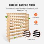 Stackable 72-Bottle Bamboo Wine Rack Display