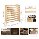 Stackable 72-Bottle Bamboo Wine Rack Display