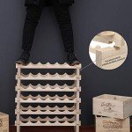 Stackable Wooden Wine Rack for 60 Bottles