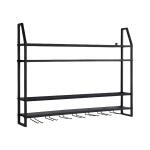 Wall Mounted Wine Rack with Glass Holder