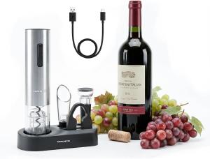 Rechargeable Electric Wine Opener Set with Base