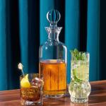Viski Crystal Decanter for Wine and Spirits