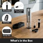 Rechargeable Electric Wine Opener Set with Base