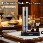 Rechargeable Electric Wine Opener Set with Base