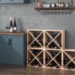 Stackable Solid Wood Wine Rack for 24 Bottles