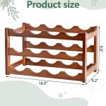Stackable Bamboo Wine Rack for 12 or 16 Bottles